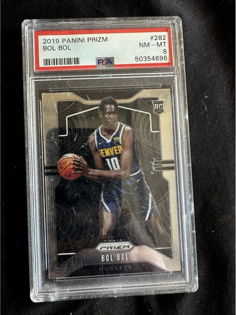 2019-20 Panini Prizm Bol Bol #282 Rookie Base Denver Nuggets PSA 8